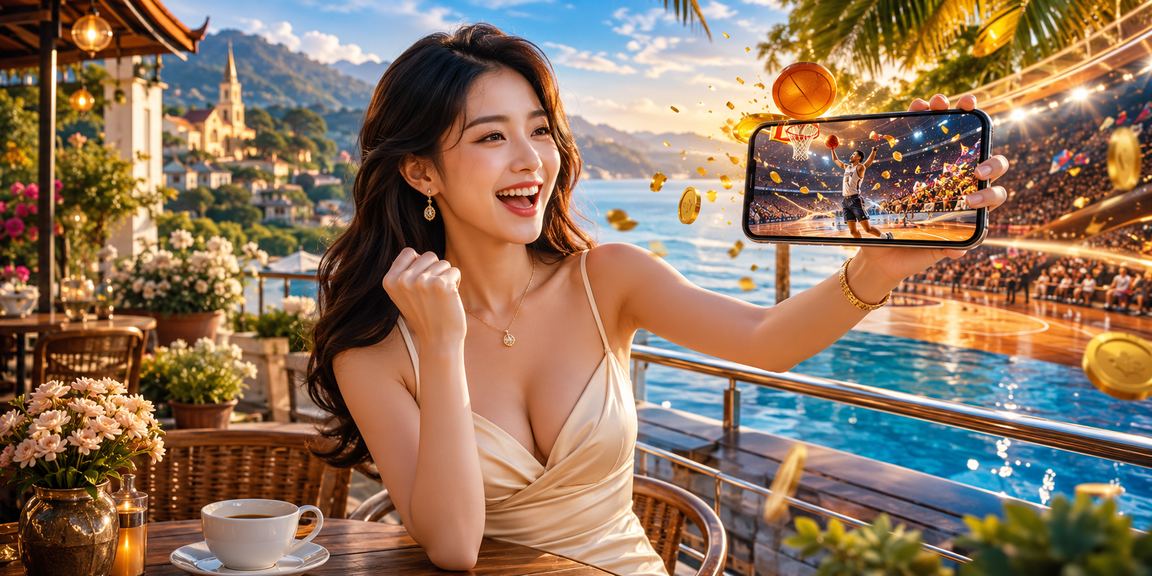 Người dùng tại Đà Lạt xem kèo bóng rổ và uống cà phê trong khi sử dụng nền tảng cá cược trực tuyến
